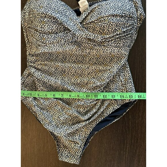 Niptuck Nautical Foil Printed Joanne One-Piece Swimsuit Multi-Fit Cup US 10 - Picture 12 of 12